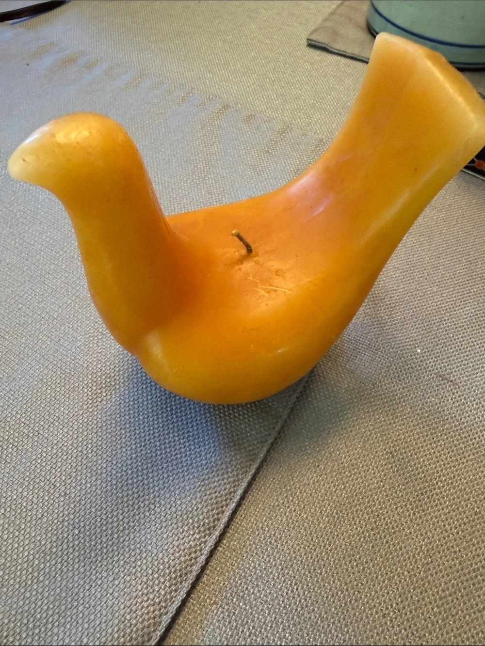 Decorative Orange Bird Candle - Classic Table Accent